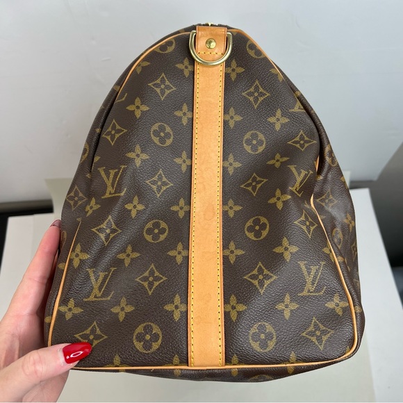 Louis Vuitton Keepall 45 Monogram Coated Canvas Travel Bag Duffle Weekender - Picture 10 of 14